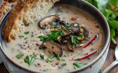 Crema de champiñones al estilo Thai: Deliciosa y exótica receta