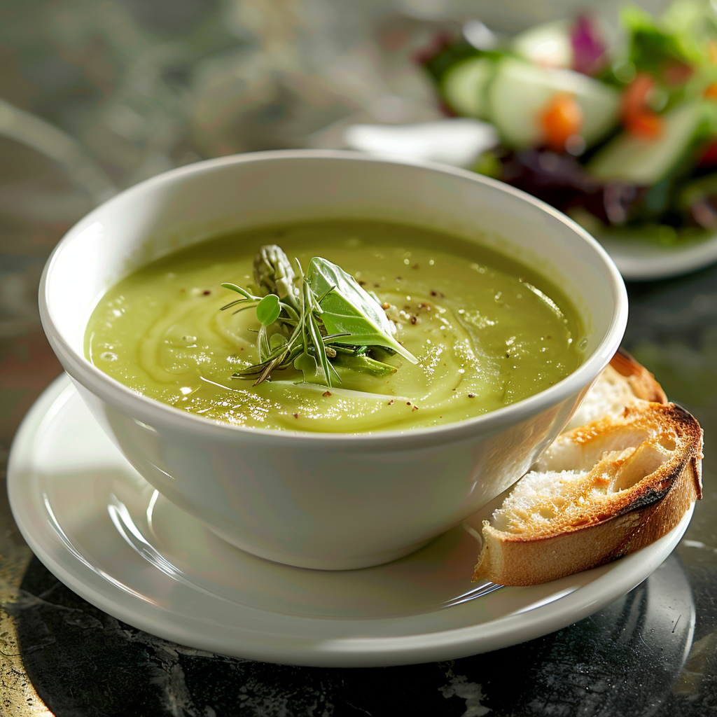 Crema de espárragos verdes