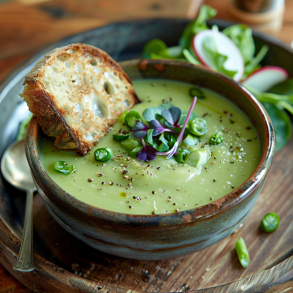 Crema de espárragos verdes