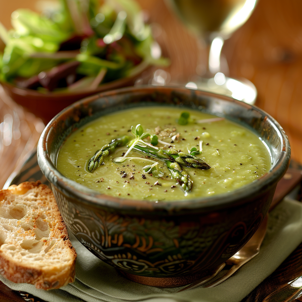 Crema de espárragos verdes