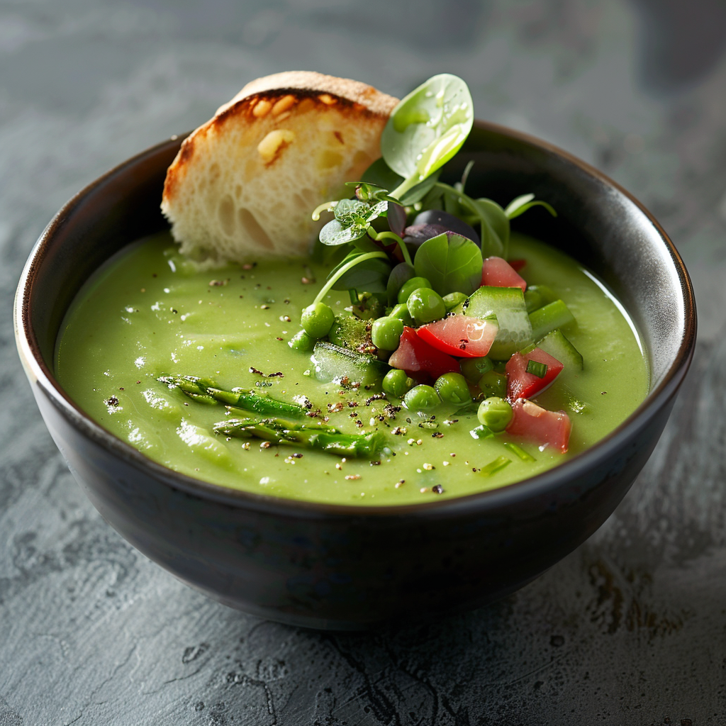 Crema de espárragos verdes