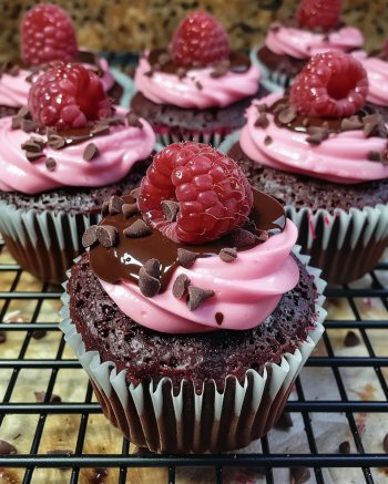 Cupcakes Chocolate Frambuesa Fondantes