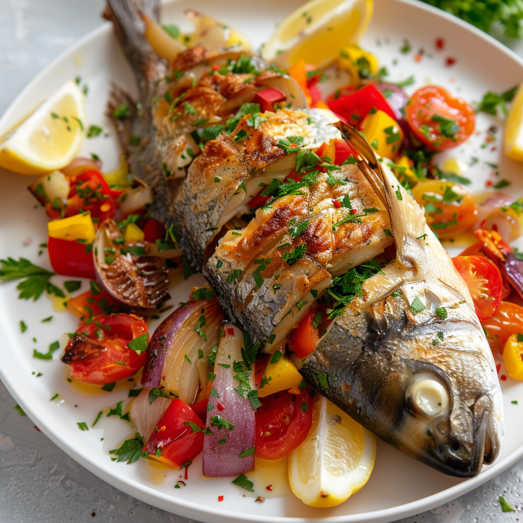 Dorada al Horno con Verduras