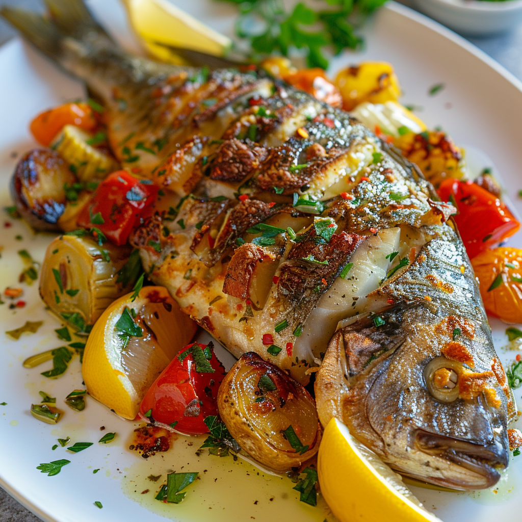 Dorada al Horno con Verduras