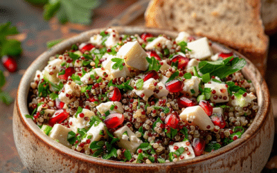 Ensalada de quinoa con feta y granada: Deliciosa y saludable opción