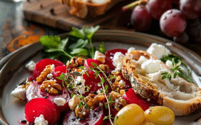 Ensalada de remolacha con nueces y queso de cabra: Deliciosa y fácil de preparar