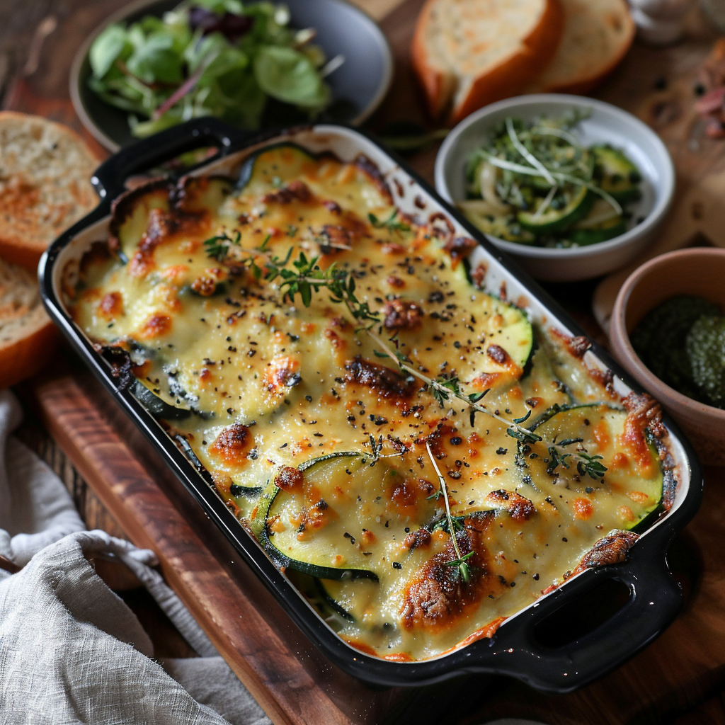 Gratinado de Calabacín y Queso