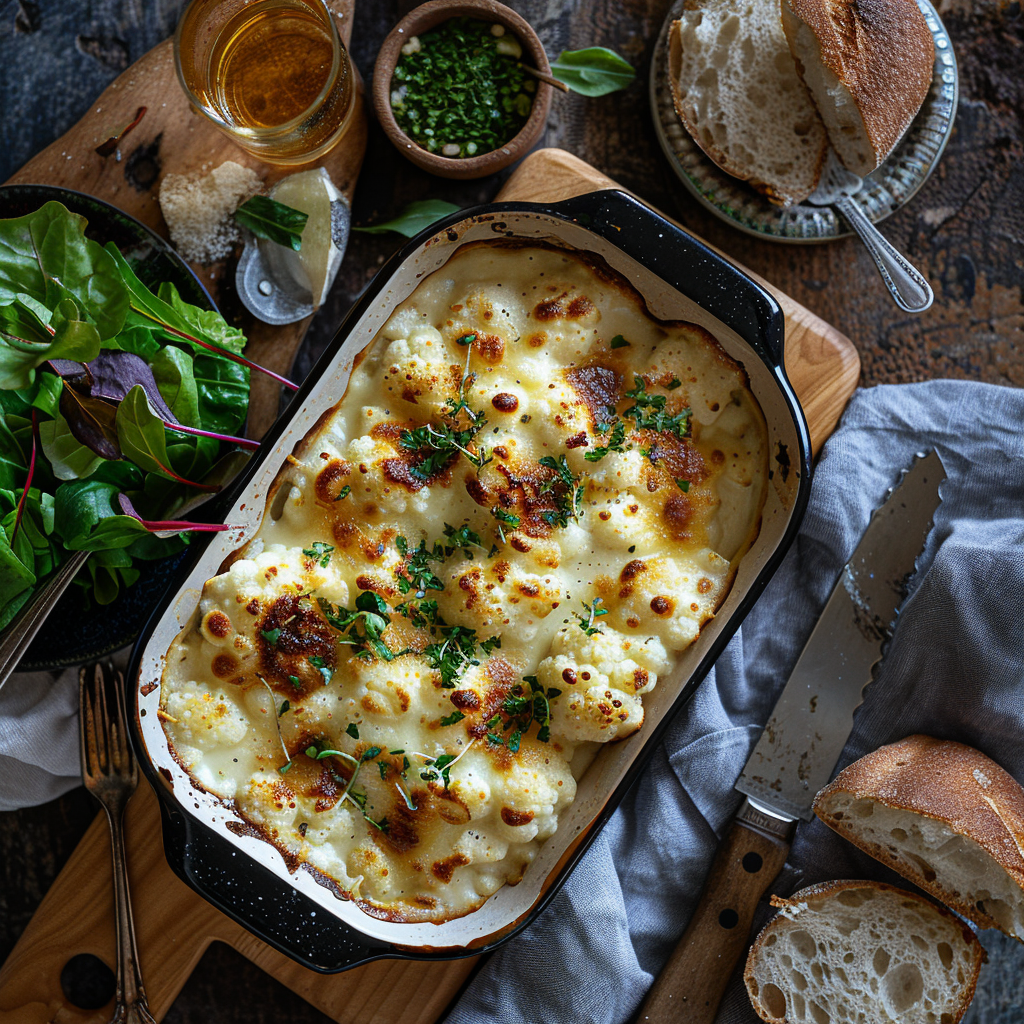 Gratinado de Coliflor con Bechamel