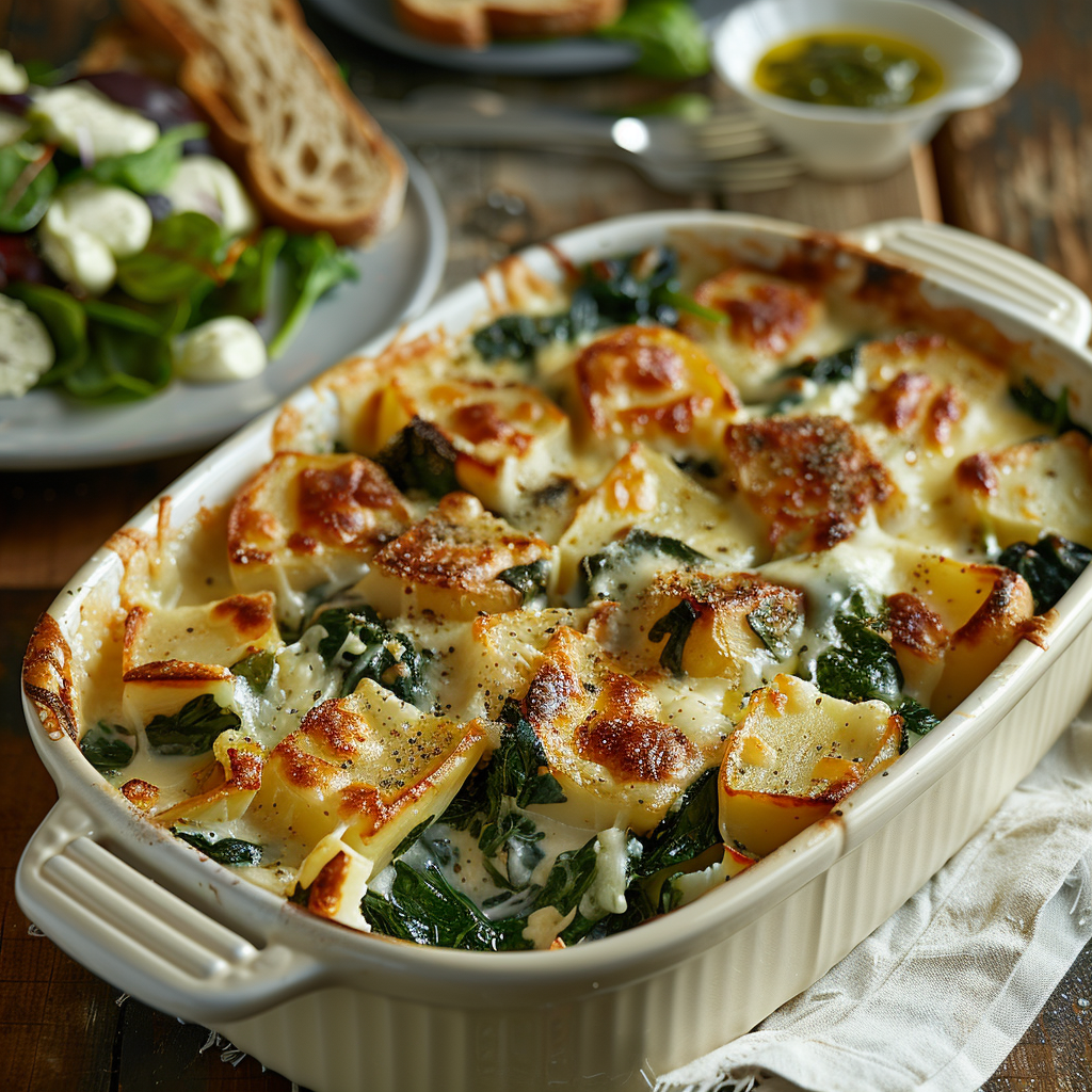 Gratinado de Espinacas y Patatas