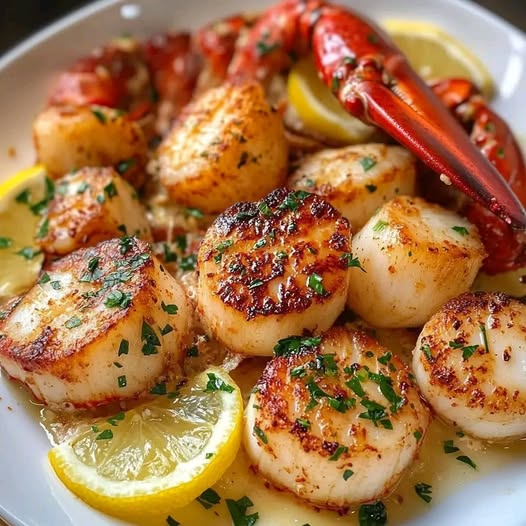 Langosta y Vieiras Ajo