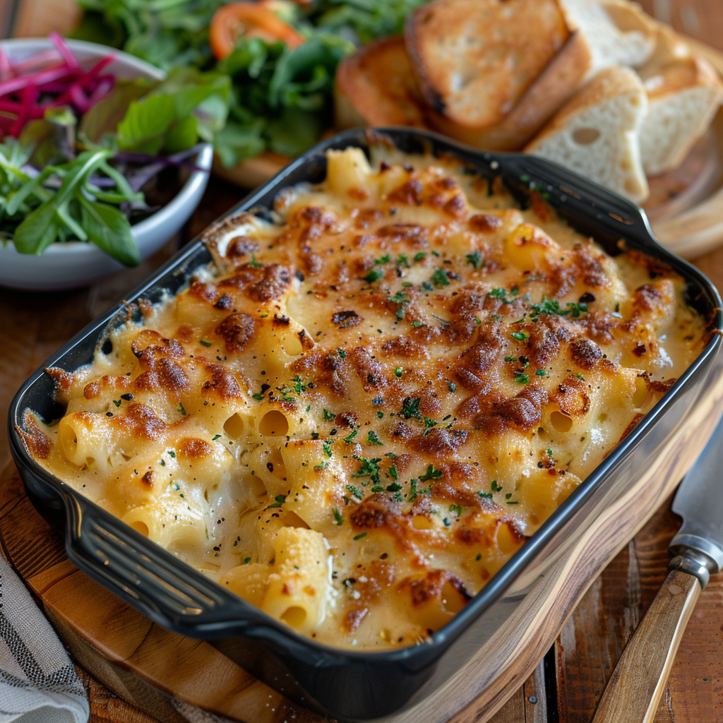 Macarrones Gratinados con Queso