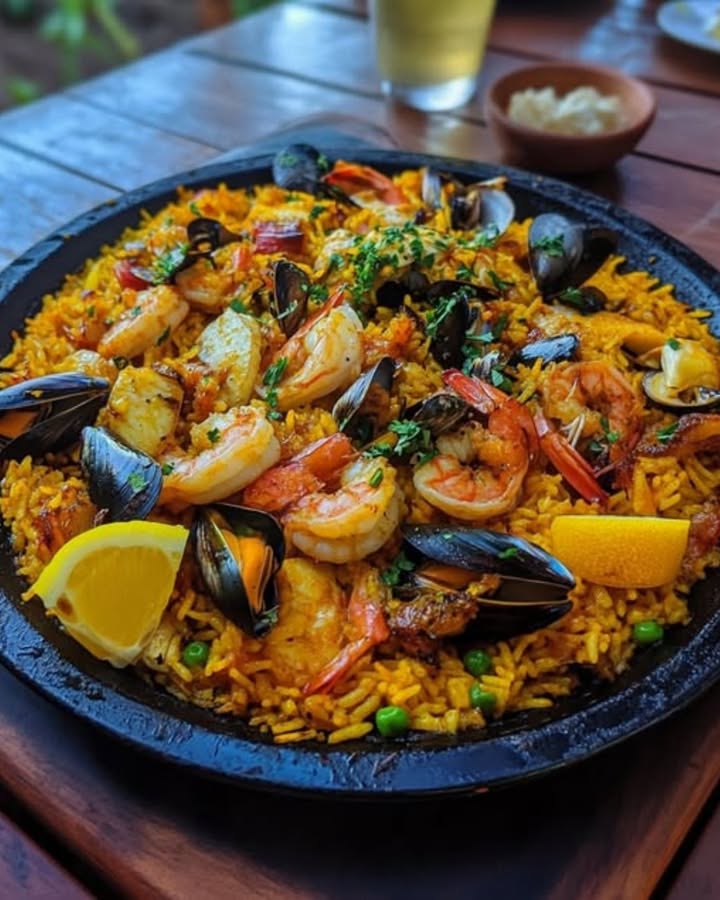 Paella Mariscos Española