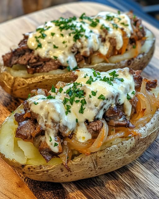 Papas Rellenas Cheesesteak: La Mejor Receta Fácil y Deliciosa