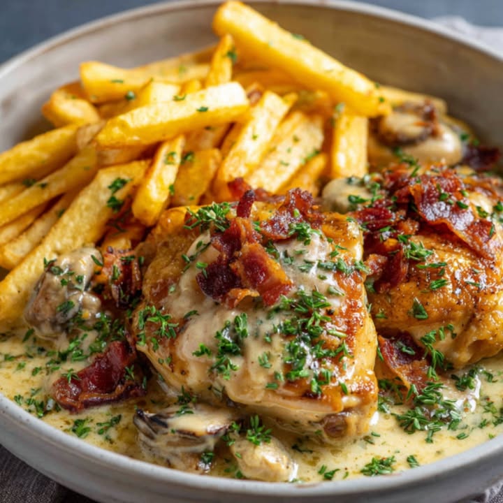 Pollo Maroilles Fritas