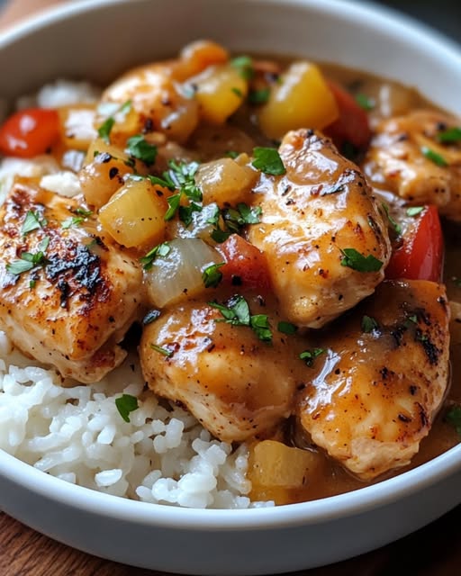 Pollo cremoso con arroz