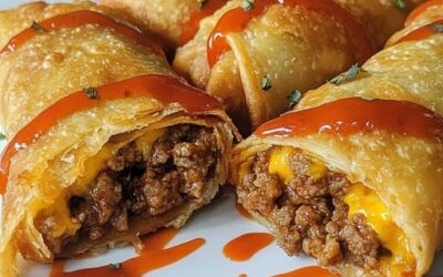 Rouleaux Cheeseburger Crujientes: La Mejor Receta Fácil y Rápida