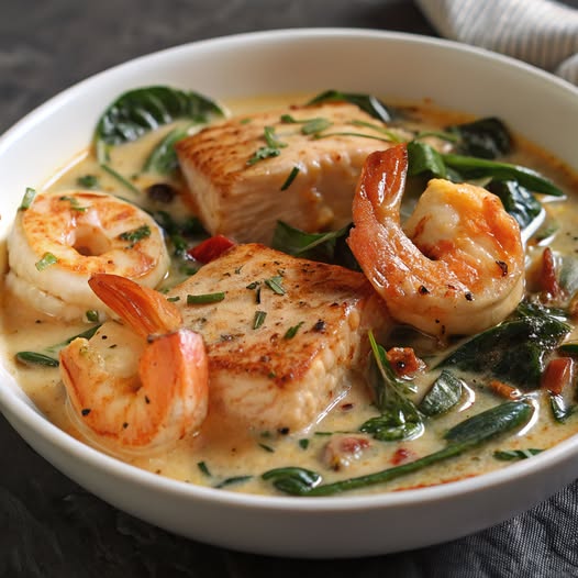 Salmón Coco Espinacas