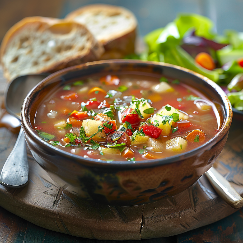 Sopa de verduras casera