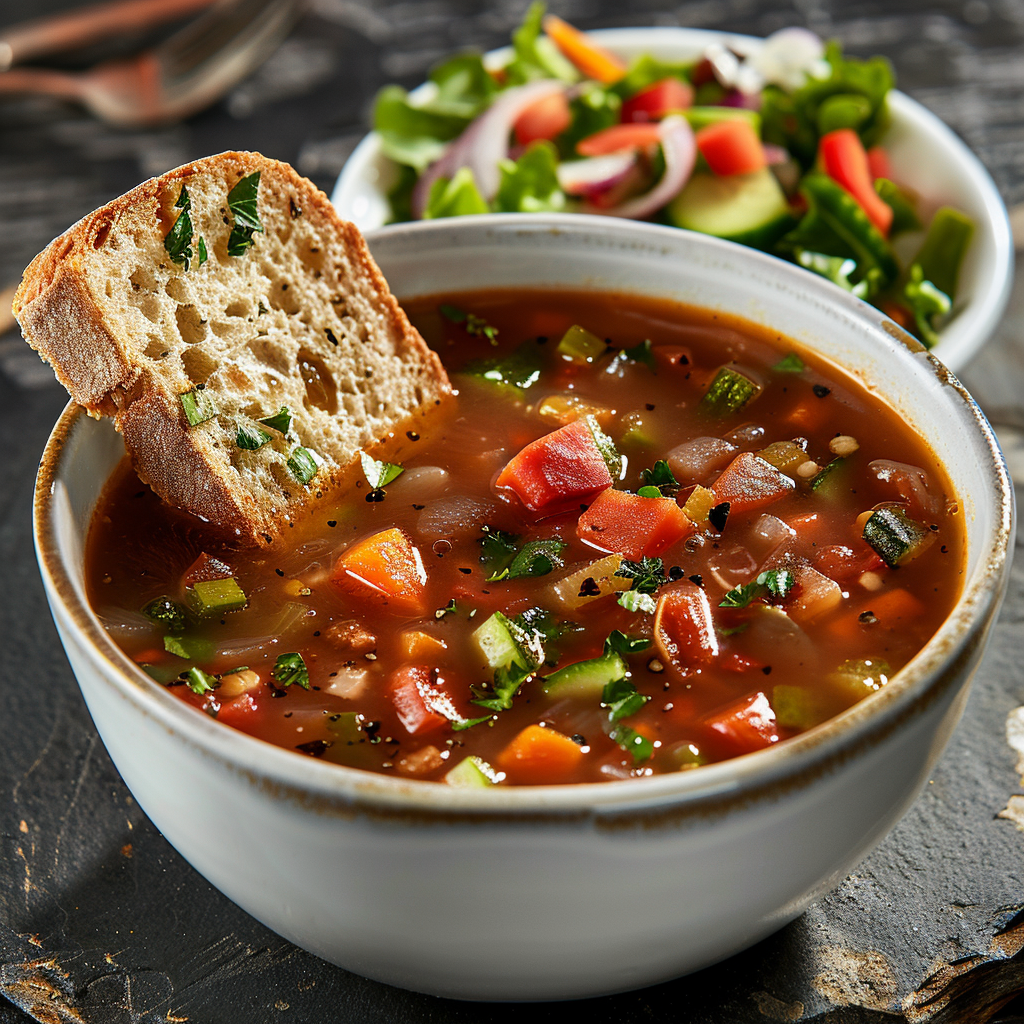 Sopa de verduras casera