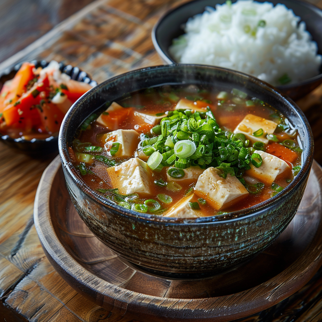 Sopa miso con tofu
