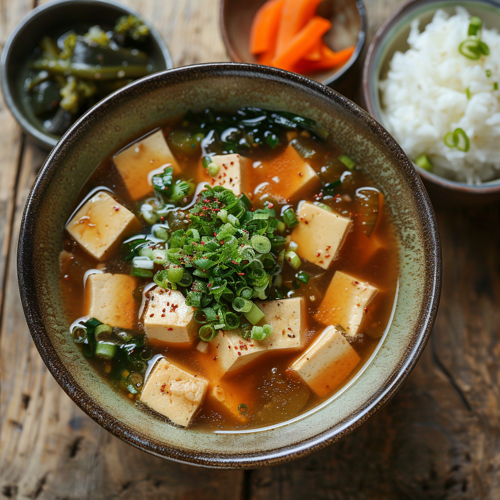 Sopa miso con tofu