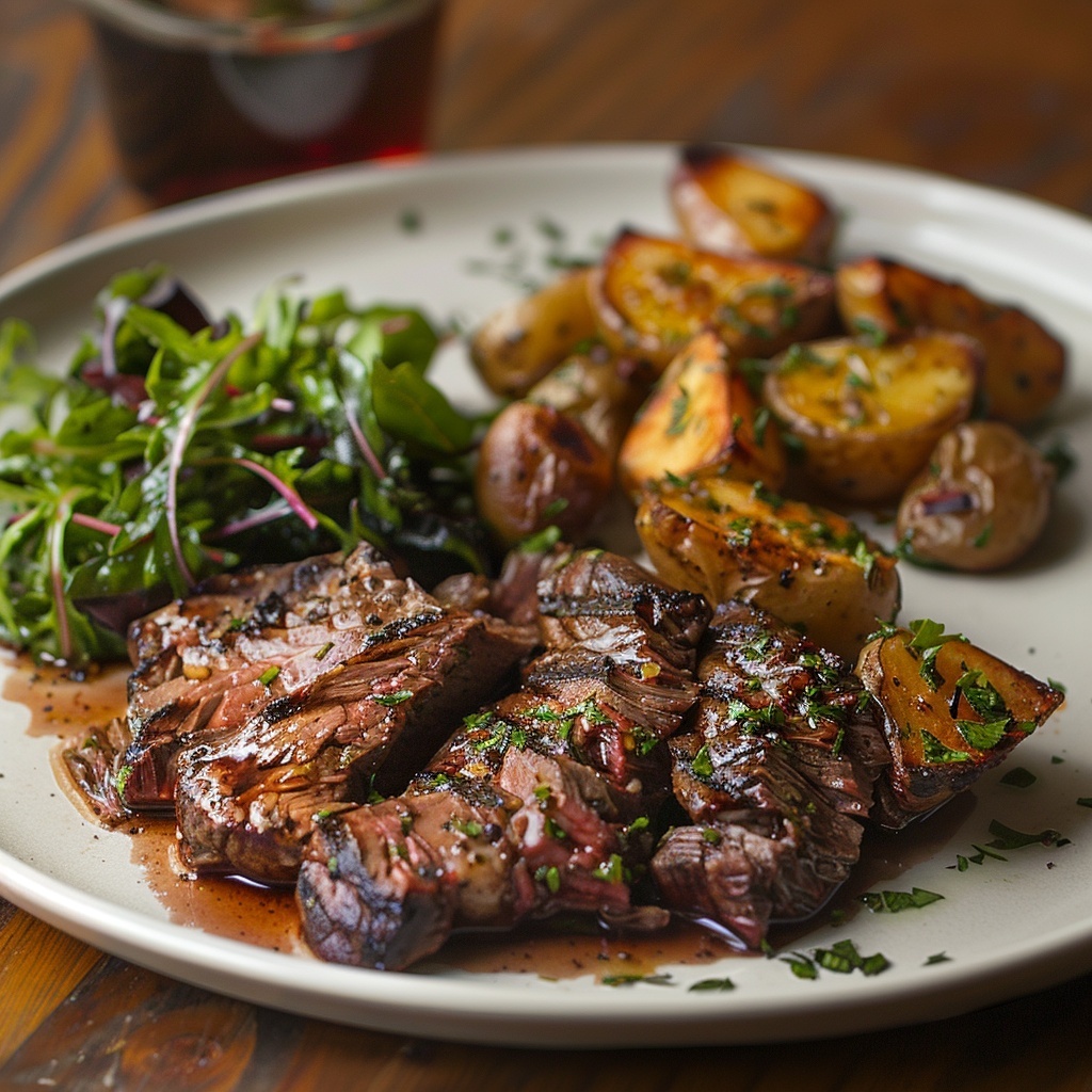 Asado de ternera con reducción de jugo