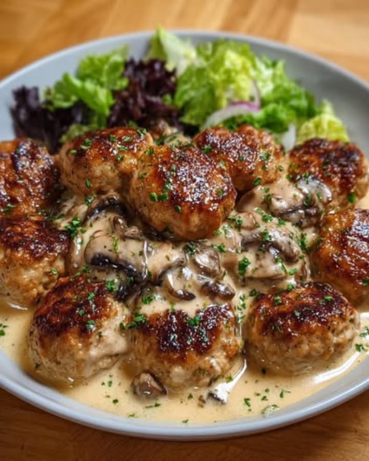 Boulettes Crema Champiñones: Receta Fácil y Deliciosa