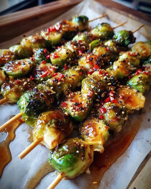 Brochetas de coles de Bruselas: Receta fácil y deliciosa