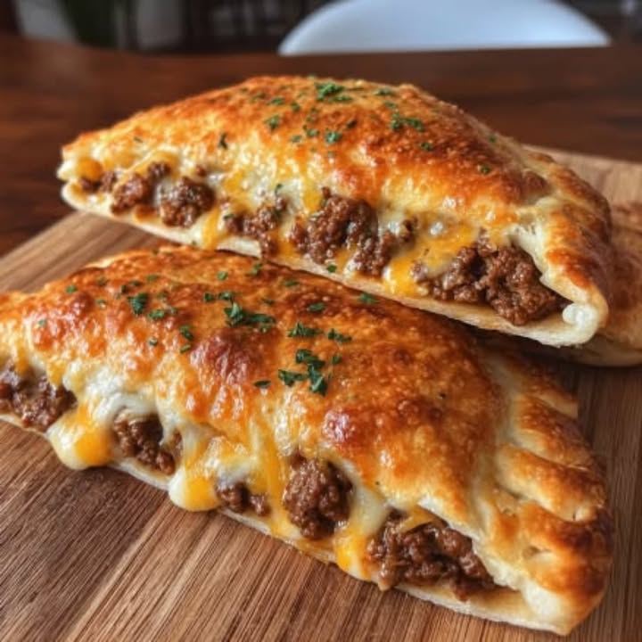 Calzones Carne Cheddar: Receta Fácil y Deliciosa