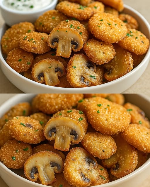 Champiñones Empanizados Crujientes