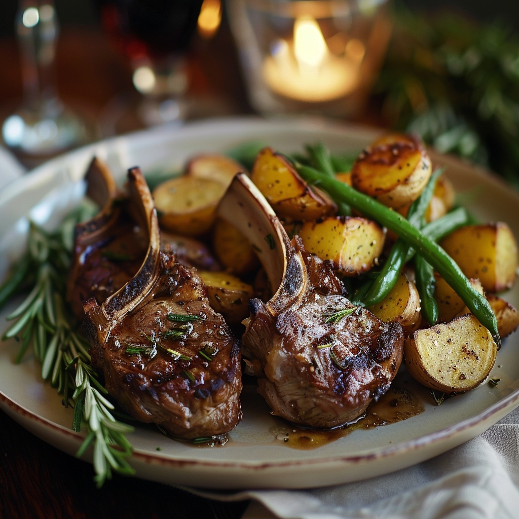 Chuletas de cordero al romero