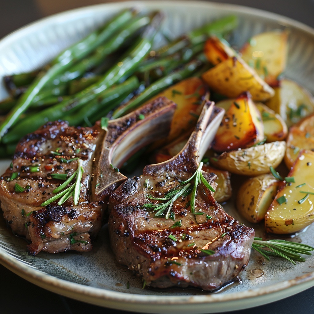 Chuletas de cordero al romero