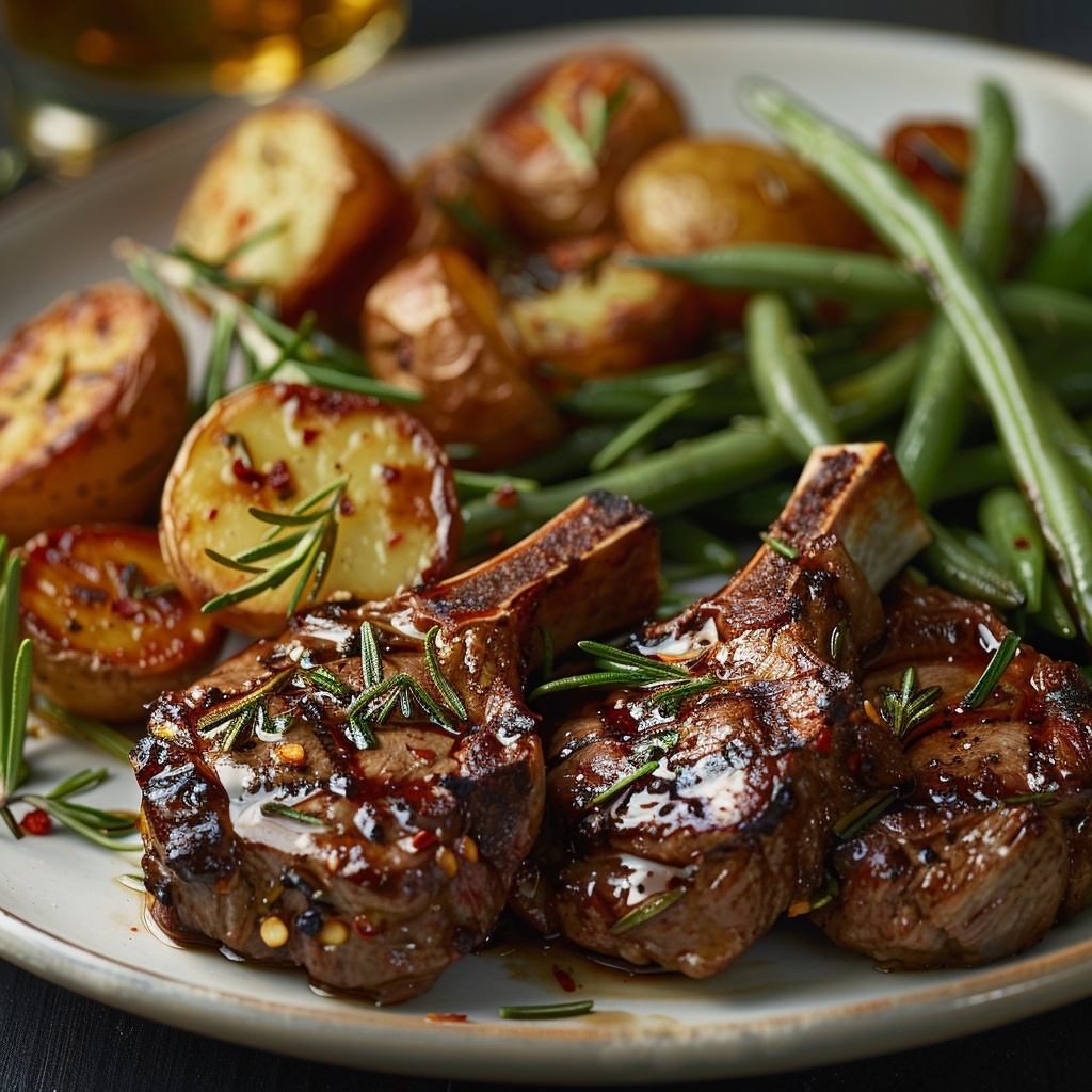 Chuletas de cordero al romero