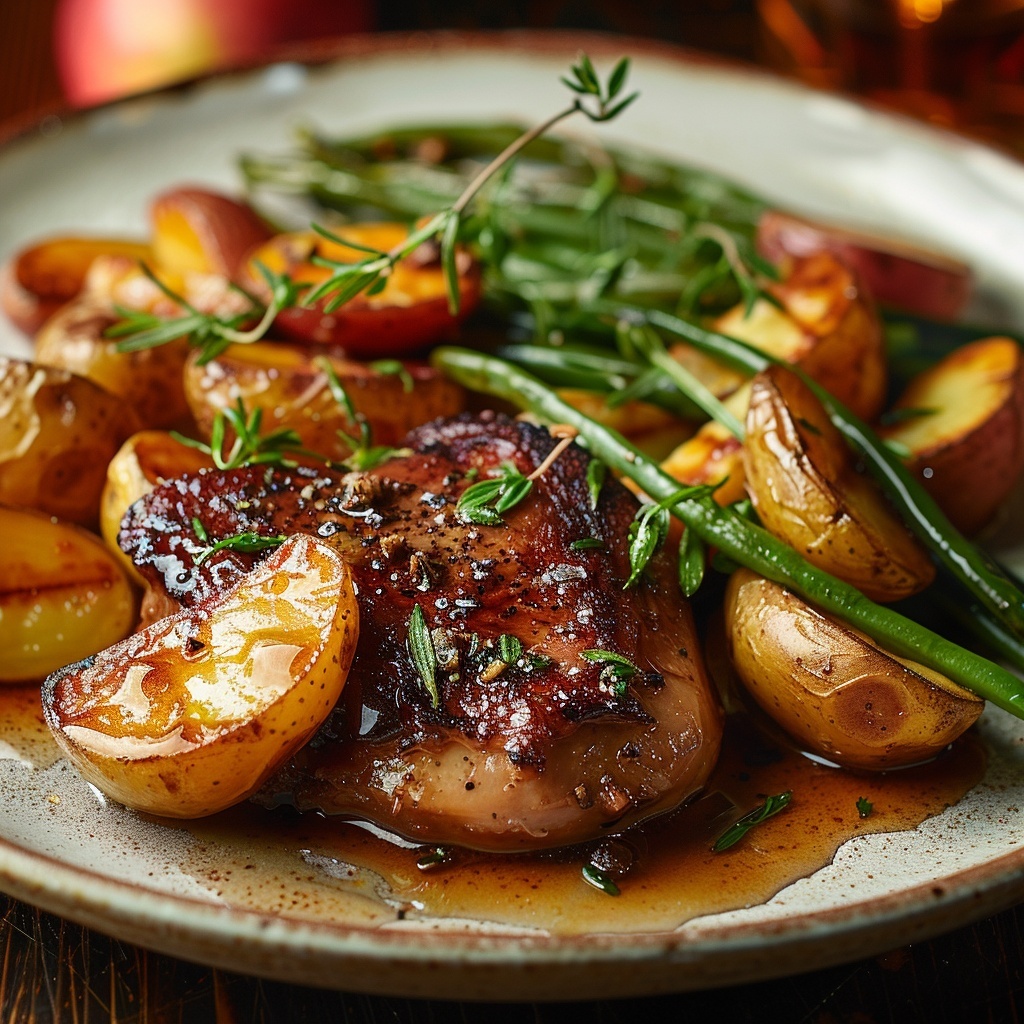 Confit de pato con manzanas