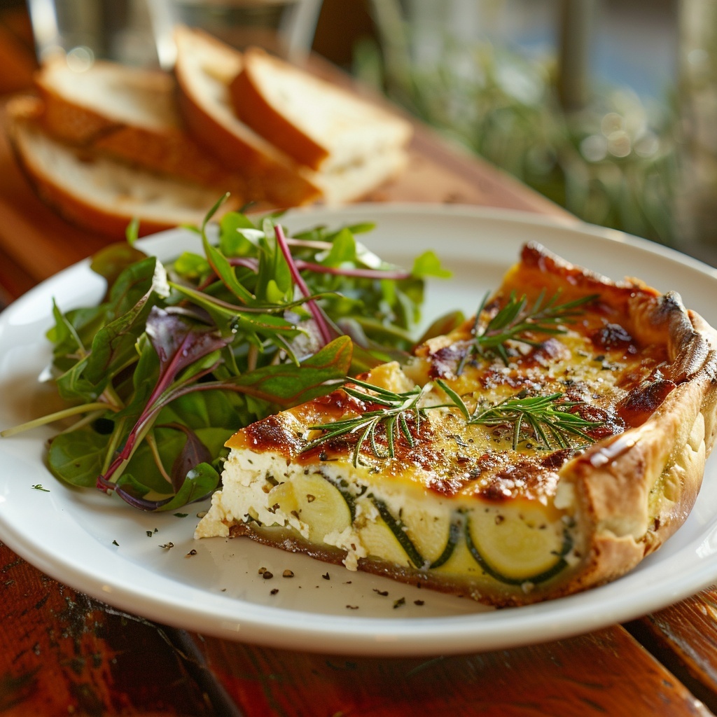 Flan salado de calabacín y queso de cabra