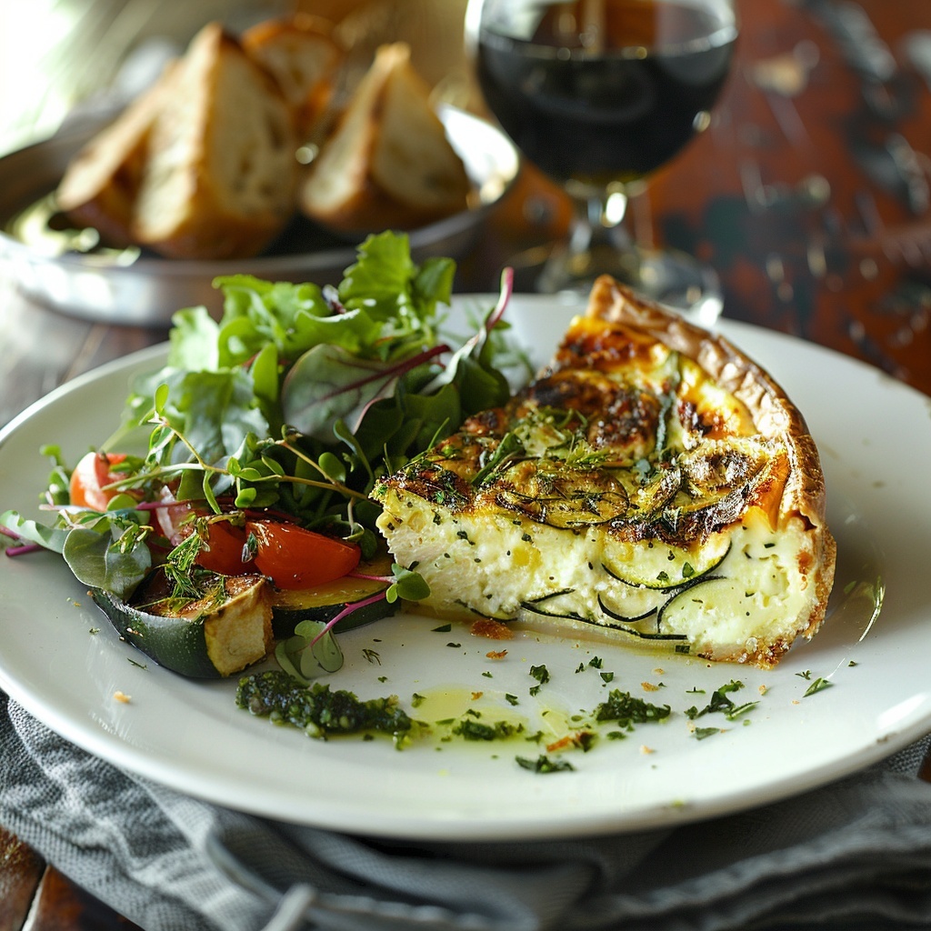 Flan salado de calabacín y queso de cabra