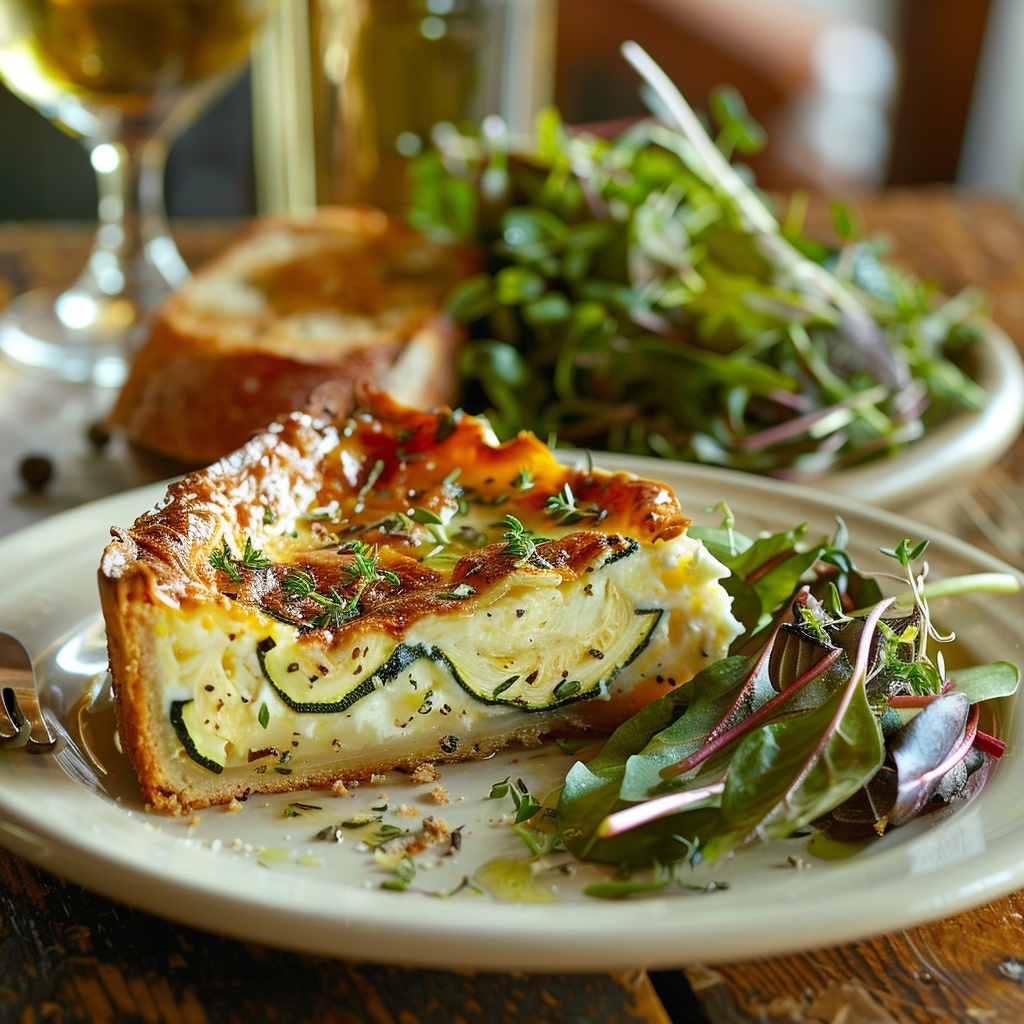 Flan salado de calabacín y queso de cabra