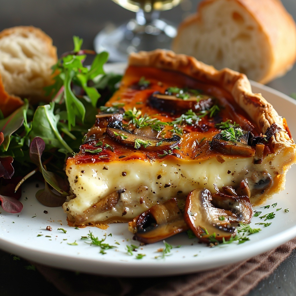 Flan salado de champiñones y queso