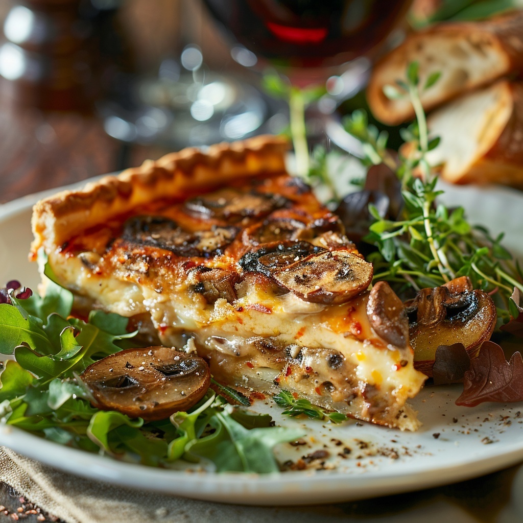 Flan salado de champiñones y queso