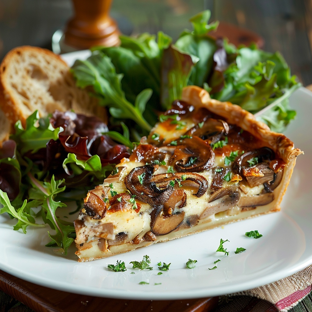 Flan salado de champiñones y queso