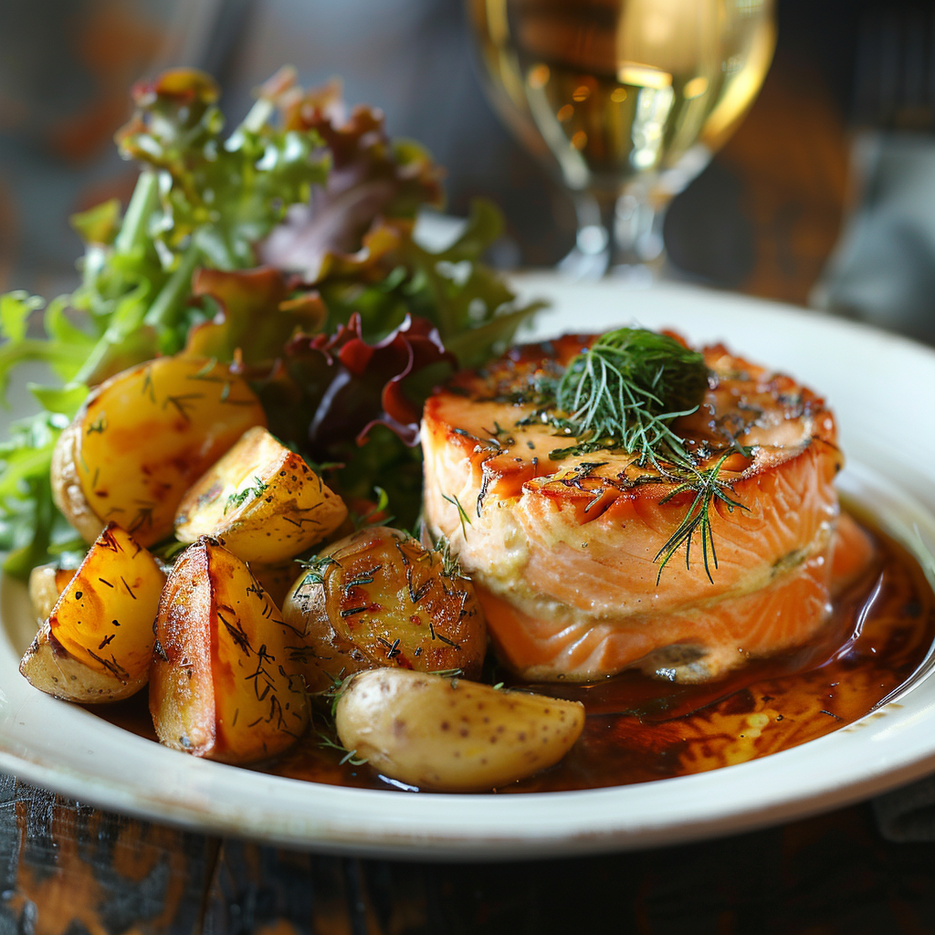 Flan salado de salmón y eneldo