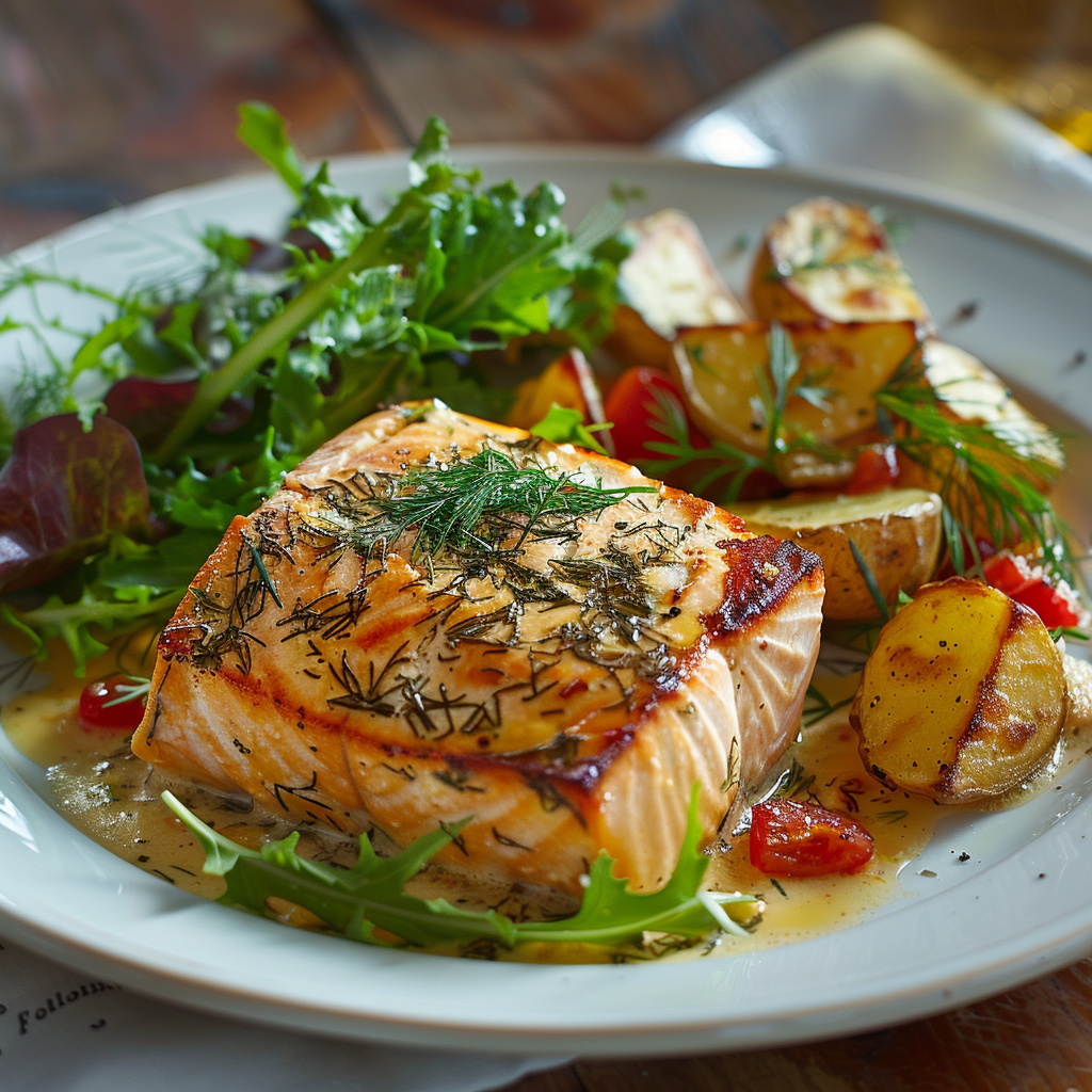 Flan salado de salmón y eneldo