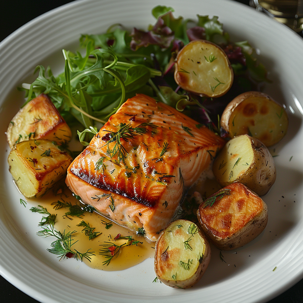 Flan salado de salmón y eneldo