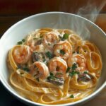 Linguine con gambas cremosas: La receta más fácil y deliciosa