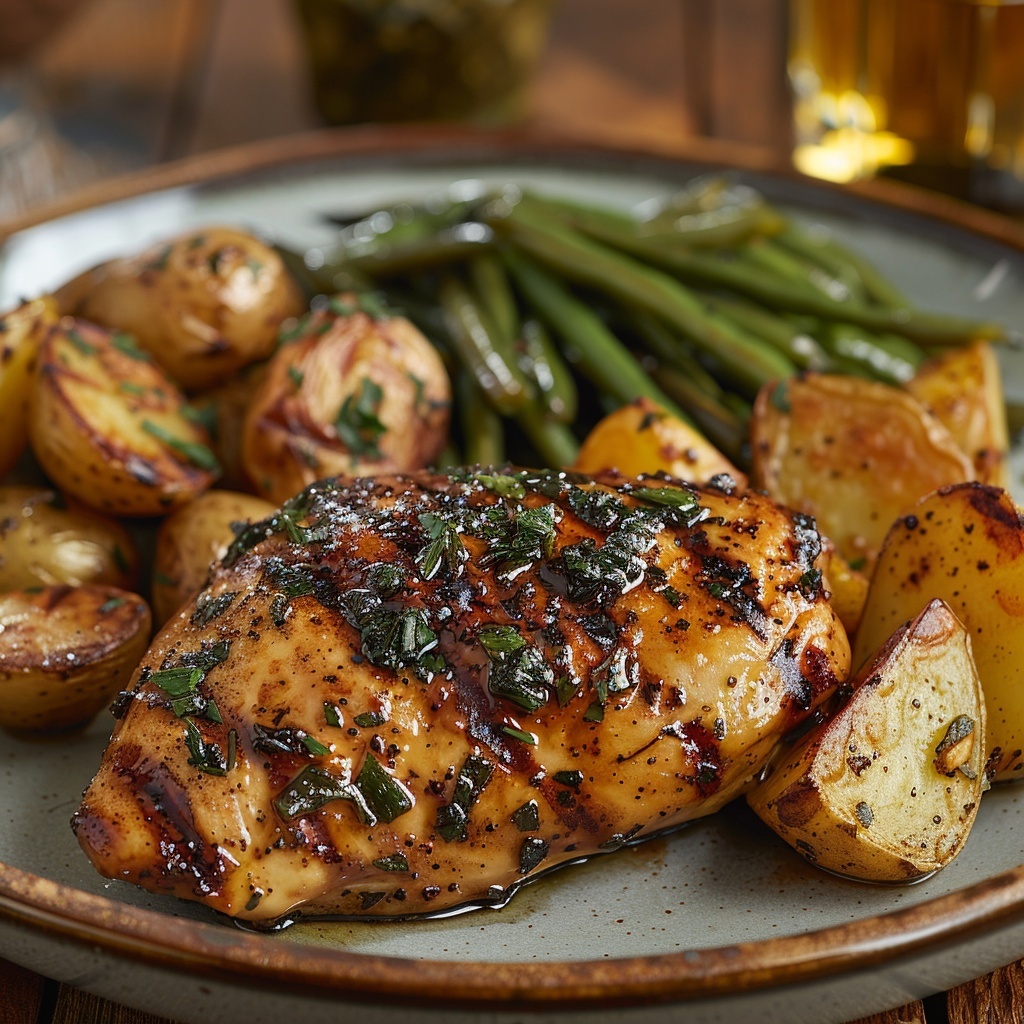 Pollo asado con hierbas provenzales