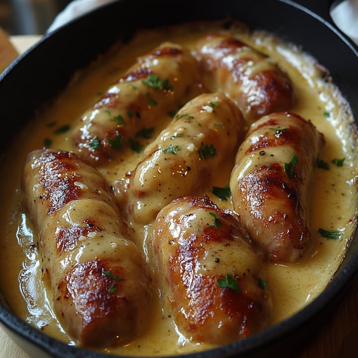 Salsichas Cremosas Mostaza