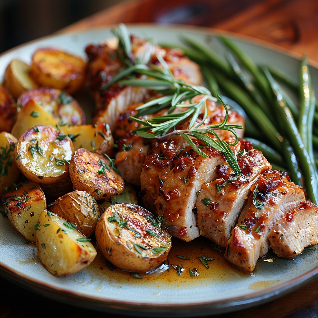 Solomillo de cerdo con mostaza y miel