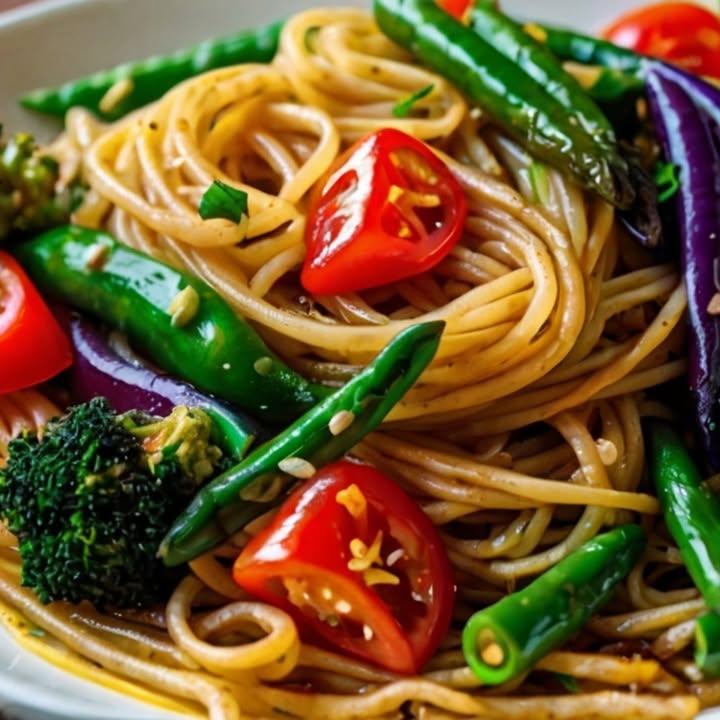 Spaghetti Vegetales Asiáticos: Receta Fácil y Deliciosa