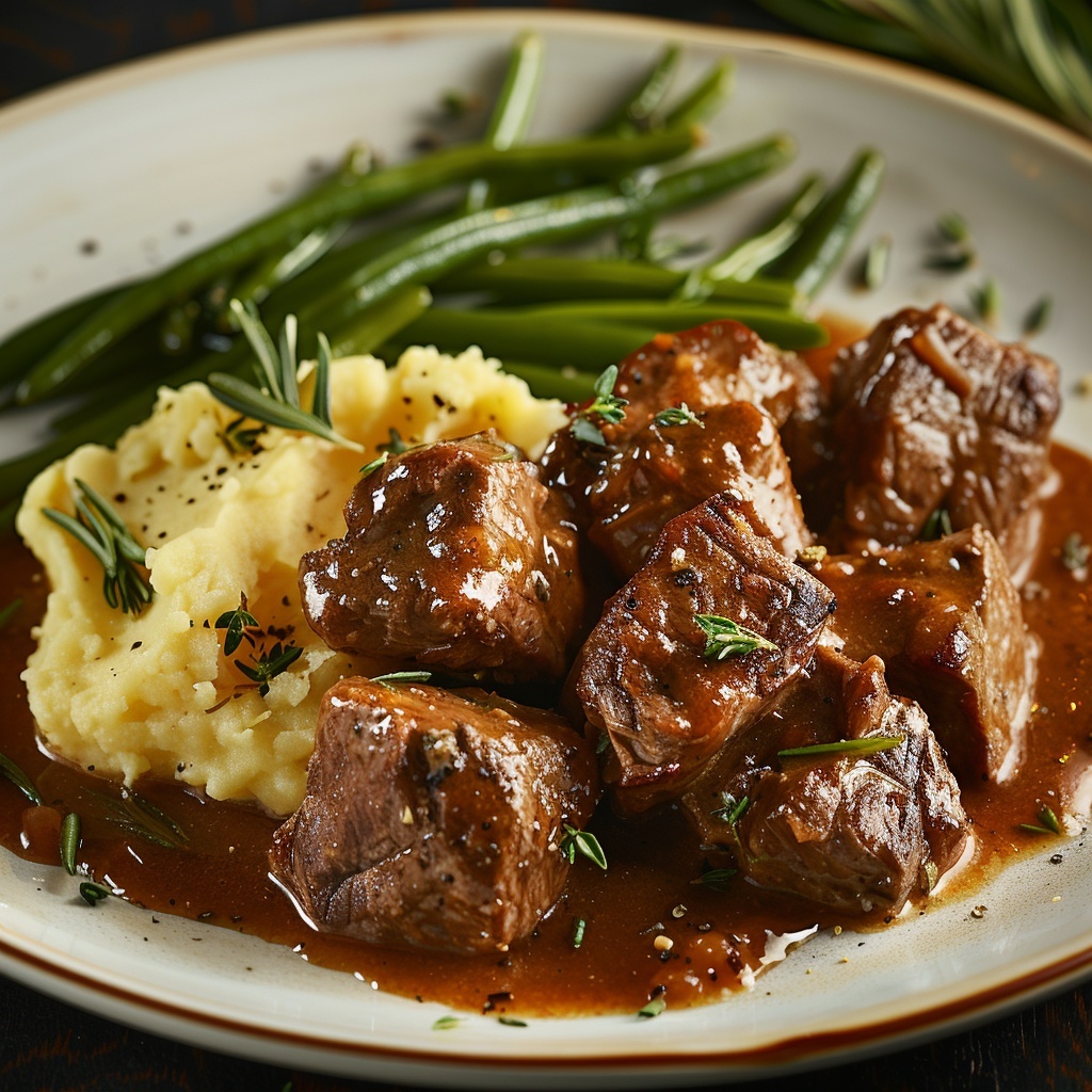 Ternera guisada estilo blanquette