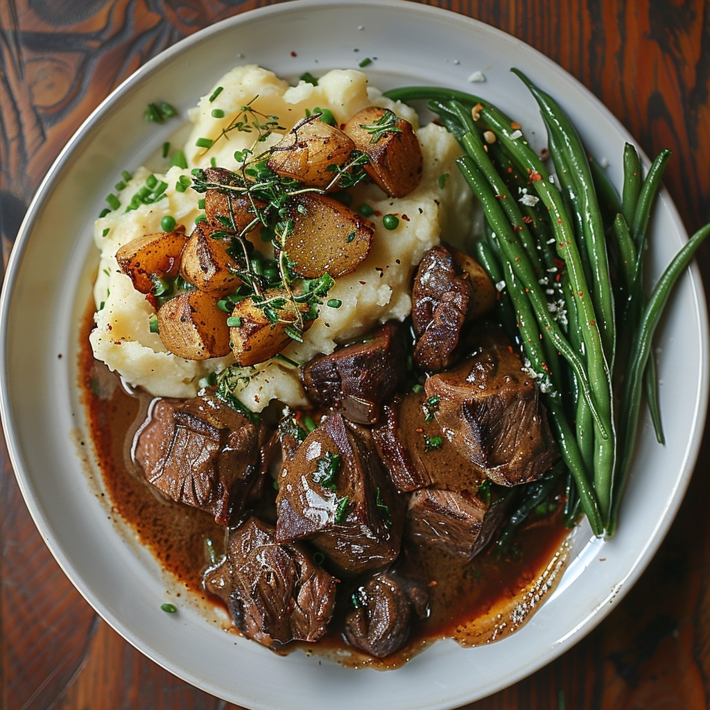 Ternera guisada estilo blanquette